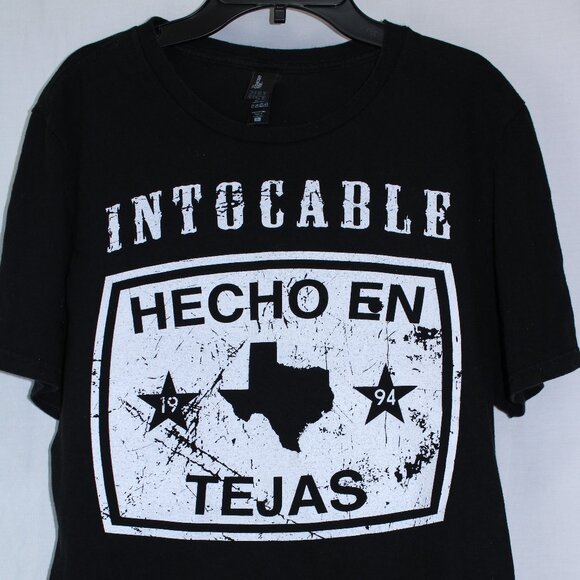 Grupo Intocable T-Shirt Large Hecho en Tejas Black Norteno Tejano Band Vintage - Picture 1 of 3